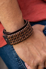 Load image into Gallery viewer, PAPARAZZI | Convention Exclusive 2022 | Urban Expansion - Brown Leather Snap Bracelet