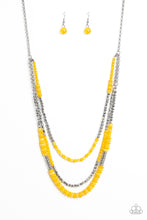 Load image into Gallery viewer, PAPARAZZI | Newly Neverland - Yellow MULTISTRAND NECKLACE
