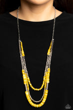 Load image into Gallery viewer, PAPARAZZI | Newly Neverland - Yellow MULTISTRAND NECKLACE