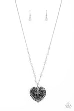 Load image into Gallery viewer, PAPARAZZI | Doting Devotion - White | HEART PENDANT NECKLACE