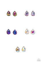 Load image into Gallery viewer, Iridescent Starlet Shimmer Earring Teardop 5 Pack
