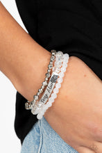 Load image into Gallery viewer, PAPARAZZI | Pray Always White Stretchy Bracelet