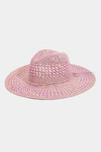 Load image into Gallery viewer, Fame Checkered Straw Weave Sun Hat

