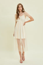 Load image into Gallery viewer, HEYSON  Heart Mesh Flare Sleeve Midi Dress
