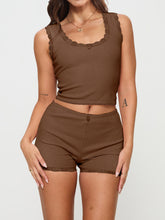 Load image into Gallery viewer, Scoop Neck Wide Strap Top and Shorts Set
