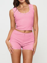 Load image into Gallery viewer, Scoop Neck Wide Strap Top and Shorts Set
