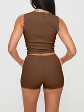 Load image into Gallery viewer, Scoop Neck Wide Strap Top and Shorts Set
