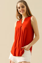 Load image into Gallery viewer, Ninexis Full Size Notched Sleeveless Top
