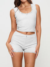 Load image into Gallery viewer, Scoop Neck Wide Strap Top and Shorts Set
