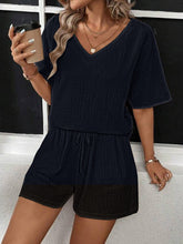 Load image into Gallery viewer, V-Neck Half Sleeve Top and Shorts Set
