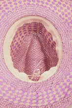 Load image into Gallery viewer, Fame Checkered Straw Weave Sun Hat
