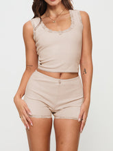 Load image into Gallery viewer, Scoop Neck Wide Strap Top and Shorts Set
