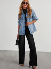 Load image into Gallery viewer, Raw Hem Wide Leg Jeans with Pockets
