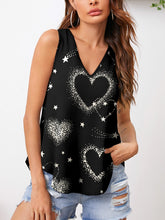 Load image into Gallery viewer, Heart Printed V-Neck Tank
