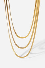 Load image into Gallery viewer, Triple-Layered Snake Chain Necklace
