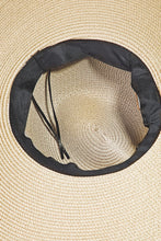 Load image into Gallery viewer, Fame Rope Strap Wide Brim Weave Hat
