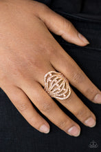 Load image into Gallery viewer, PAPARAZZI | Stratospheric - Gold | Peach Rhinestone | Ring
