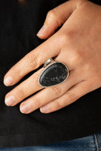 Load image into Gallery viewer, Marble Mecca - Black | Faux Marble | Ring | Asymmetrical Black Stone
