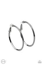 Load image into Gallery viewer, City Classic - Black  | Gunmetal Hoop | Clip-on
