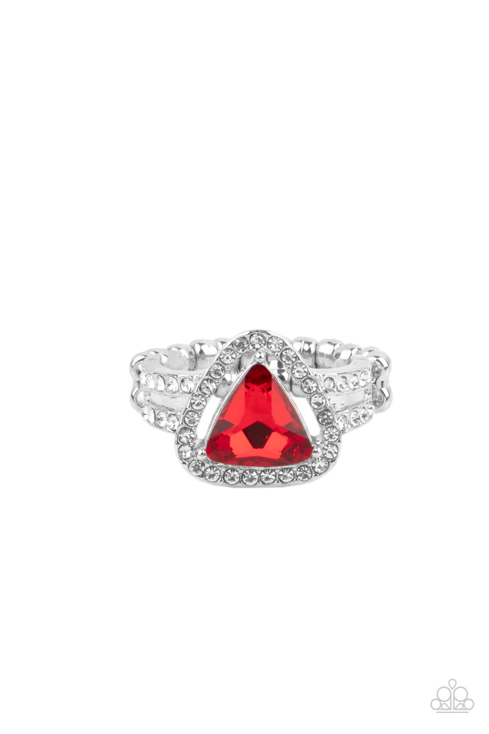 Elevated Engagement - Red | triangular red gem