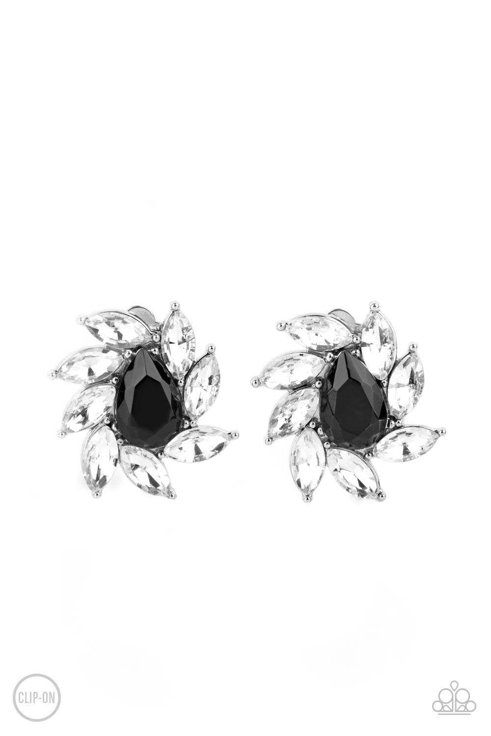 PAPARAZZI | Sophisticated Swirl - Black | Clip on Earring