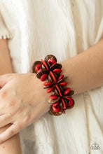 Load image into Gallery viewer, Caribbean Canopy - Red | red and brown| | Wooden | Bracelet |
