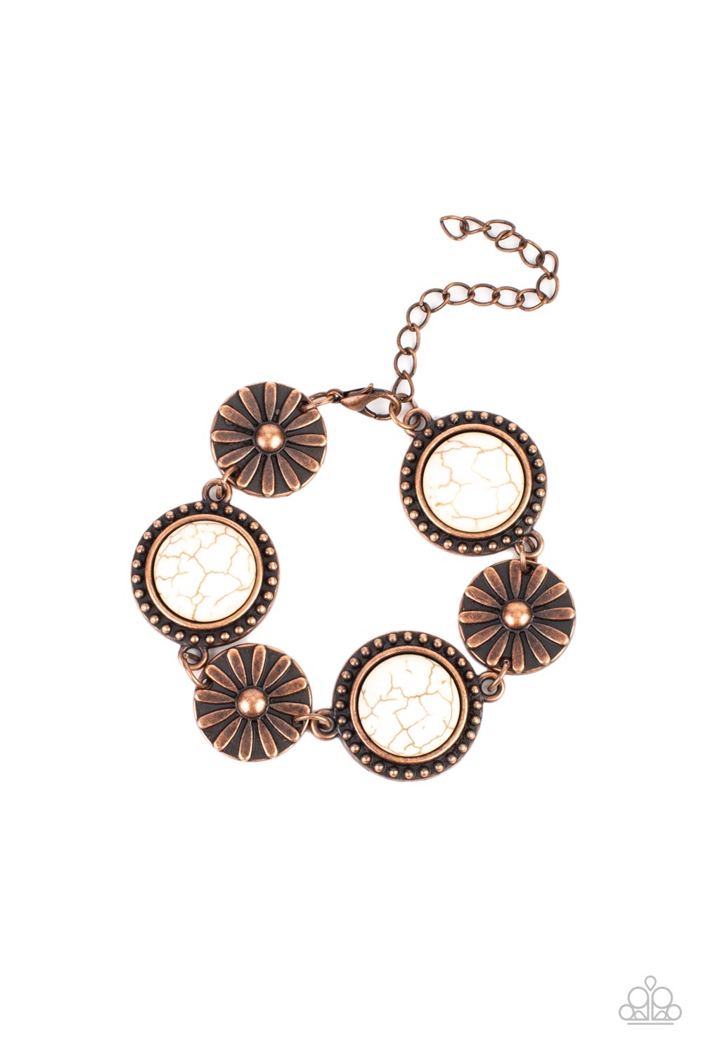 PAPARAZZI | Fredonia Flower Patch - Copper Metal bracelet