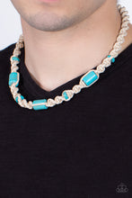 Load image into Gallery viewer, Explorer Exclusive - Blue | Urban | Cylindrical Blue Stones | Necklace | Macrame
