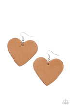 Load image into Gallery viewer, Country Crush - Brown | Earring | Heart Leather |
