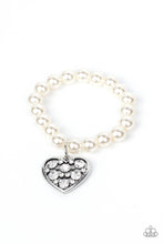 Load image into Gallery viewer, Cutely Crushing - White | Rhinestone | Heart Charm
