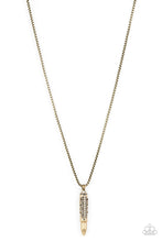 Load image into Gallery viewer, PAPARAZZI | Mysterious Marksman - Brass  | BULLET | Urban Necklace
