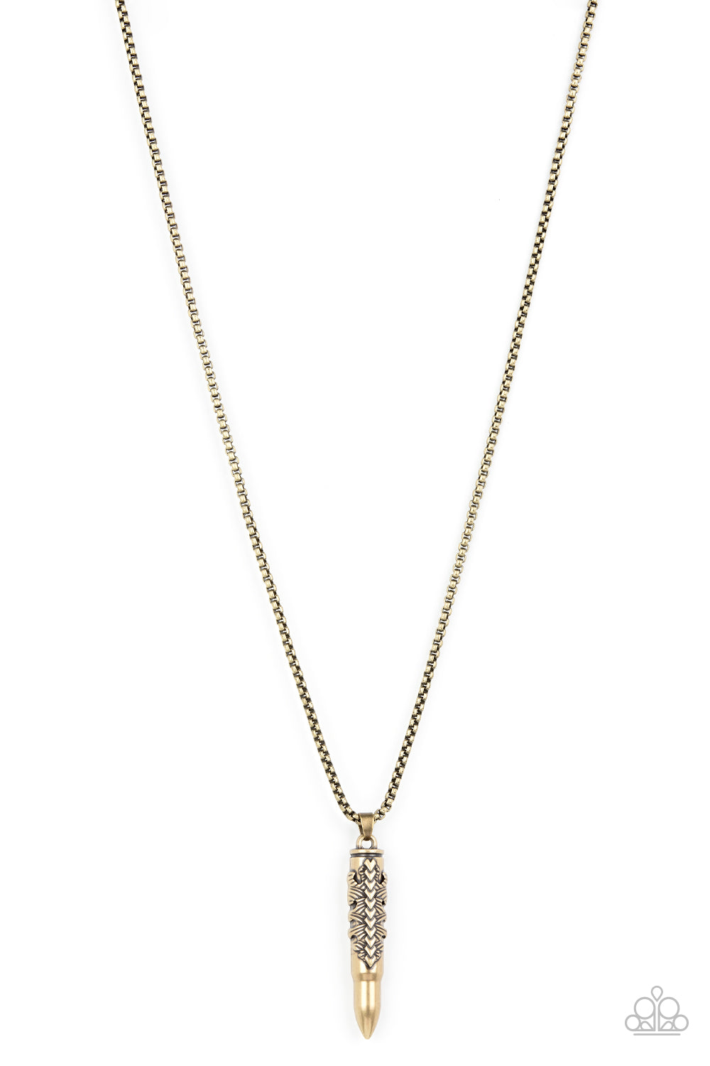 PAPARAZZI | Mysterious Marksman - Brass  | BULLET | Urban Necklace