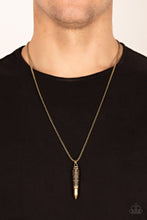 Load image into Gallery viewer, PAPARAZZI | Mysterious Marksman - Brass  | BULLET | Urban Necklace
