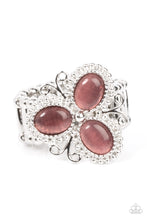 Load image into Gallery viewer, PAPARAZZI | Bewitched Blossoms - Triple Purple Cat Eye Stone Ring
