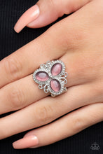 Load image into Gallery viewer, PAPARAZZI | Bewitched Blossoms - Triple Purple Cat Eye Stone Ring
