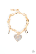 Load image into Gallery viewer, PAPARAZZI | Declaration of Love - Gold | I Heart U Charm |
