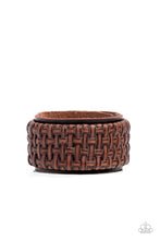 Load image into Gallery viewer, PAPARAZZI | Convention Exclusive 2022 | Urban Expansion - Brown Leather Snap Bracelet
