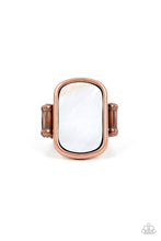 Load image into Gallery viewer, PAPARAZZI | Tidal Tranquility - Copper | WHITE PEARLESCENT SHELL RING
