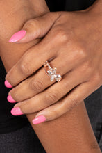 Load image into Gallery viewer, PAPARAZZI | Fetching Flutter - Rose Gold | Butterfly Ring
