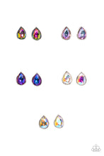 Load image into Gallery viewer, Iridescent Starlet Shimmer Earring Teardop 5 Pack
