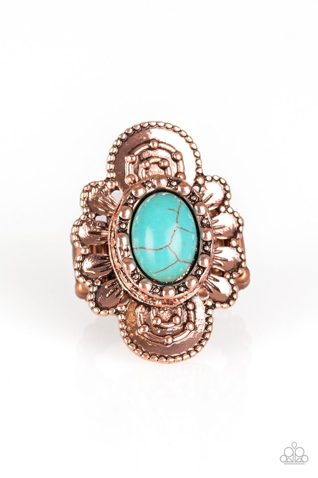 Basic Element Ring | Copper | Turquoise Stone