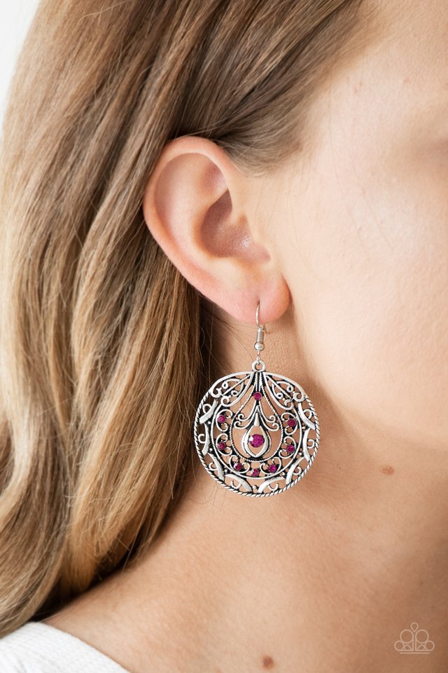 PAPARAZZI Choose to Sparkle | pink earring