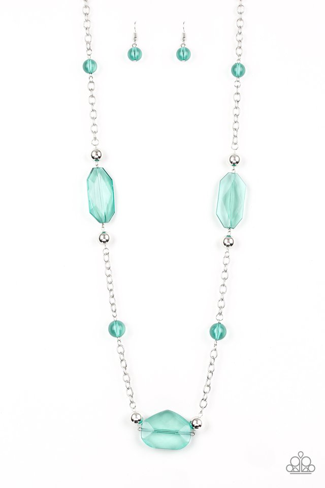 PAPARAZZI | Crystal Charm - Green Necklace