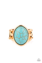Load image into Gallery viewer, Divine Deserts | Gold Turquoise Cracked | Ring
