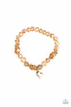 Load image into Gallery viewer, PAPARAZZI Right on the Romance | Gold Bracelet | Heart Charm
