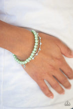 Load image into Gallery viewer, PAPARAZZI | Love Like you mean it | Mint Green Pearl Layered Bracelet | Heart stamped with Love
