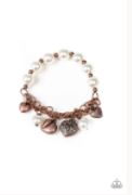 Load image into Gallery viewer, PAPARAZZI | More Amour | Copper + White | Heart Charm
