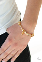 Load image into Gallery viewer, PAPARAZZI Right on the Romance | Gold Bracelet | Heart Charm
