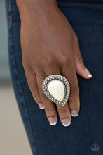Load image into Gallery viewer, Sante Fe Storm | White Ring | Teardop White Stone
